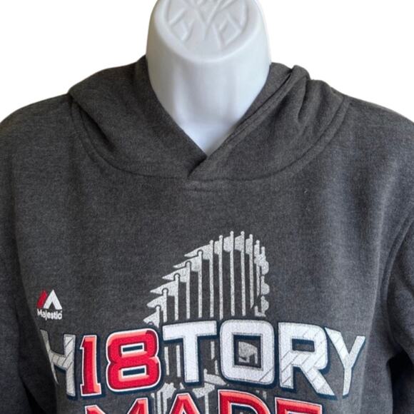 Boston Red Sox Gray 2018 World Series Champion History Made Hoodie size Youth L - Picture 6 of 9